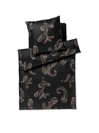 JOOP | Satin Bettwäsche PAISLEY 70x90cm/140x200cm Dkl Rot | schwarz